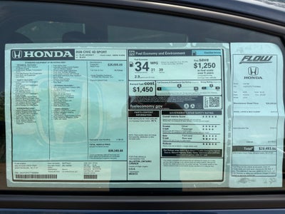 2026 Honda Civic Sedan Sport