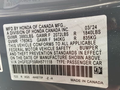 2024 Honda Civic Sedan Sport