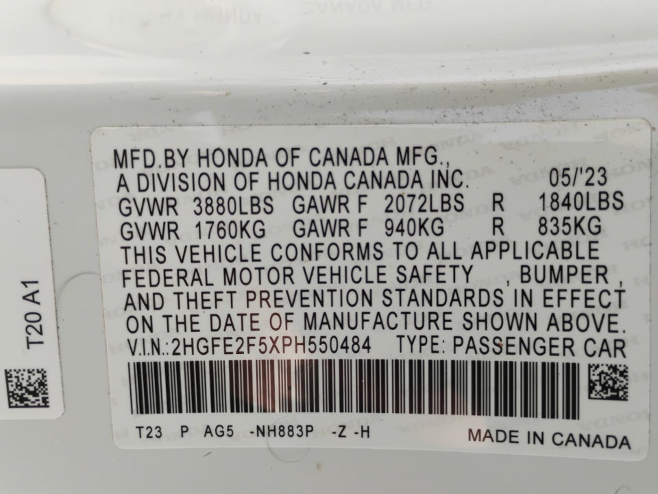 2023 Honda Civic Sedan Sport