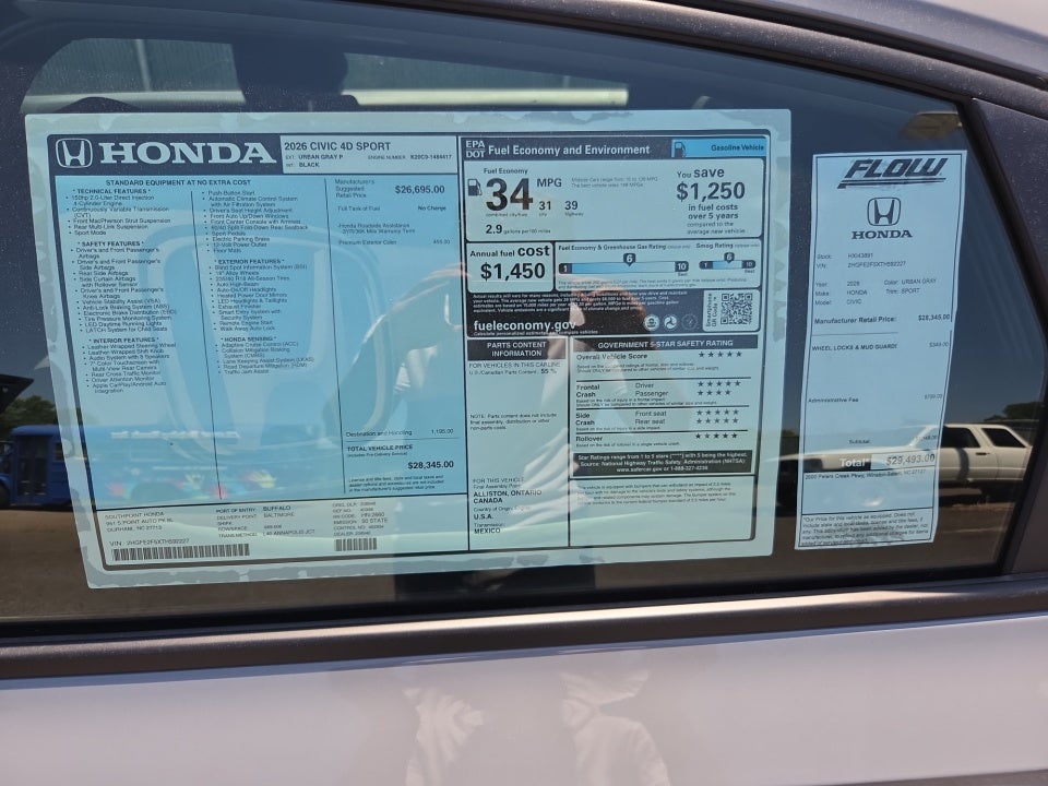 2026 Honda Civic Sedan Sport