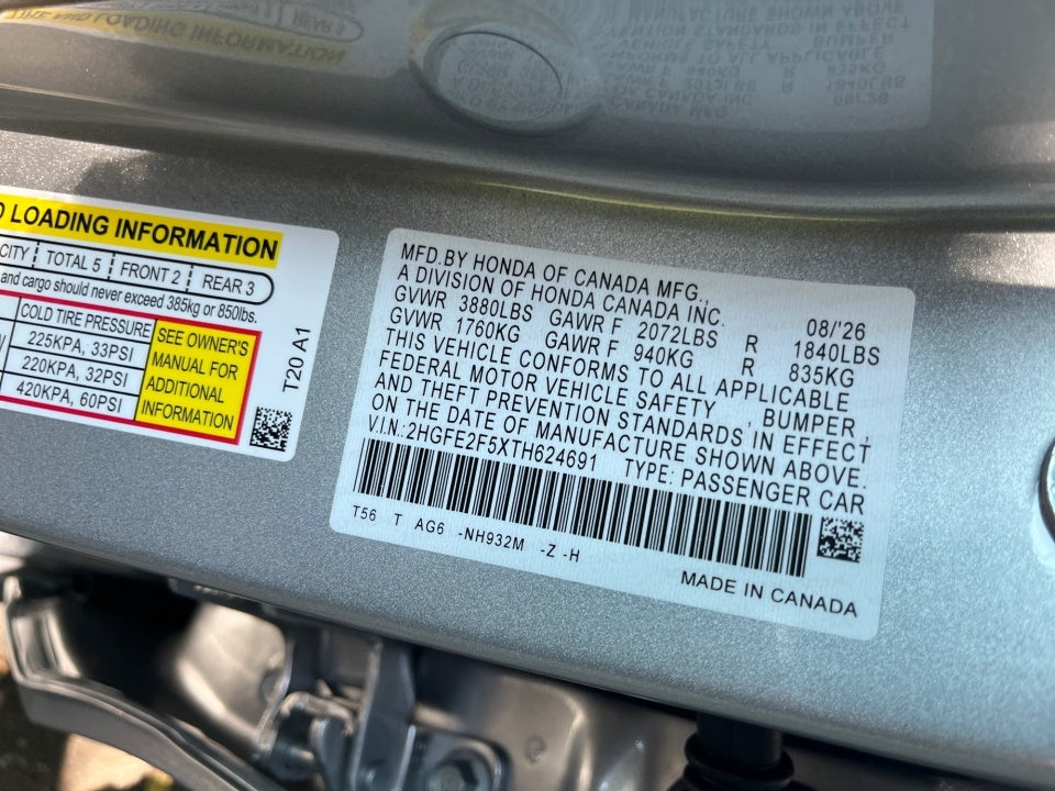 2026 Honda Civic Sedan Sport