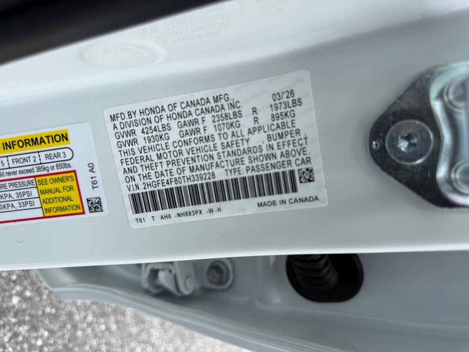 2026 Honda Civic Hybrid Sport