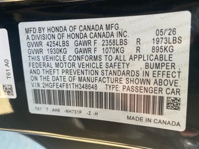 2026 Honda Civic Hybrid Sport