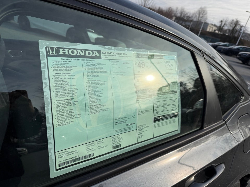 2026 Honda Civic Hybrid Sport