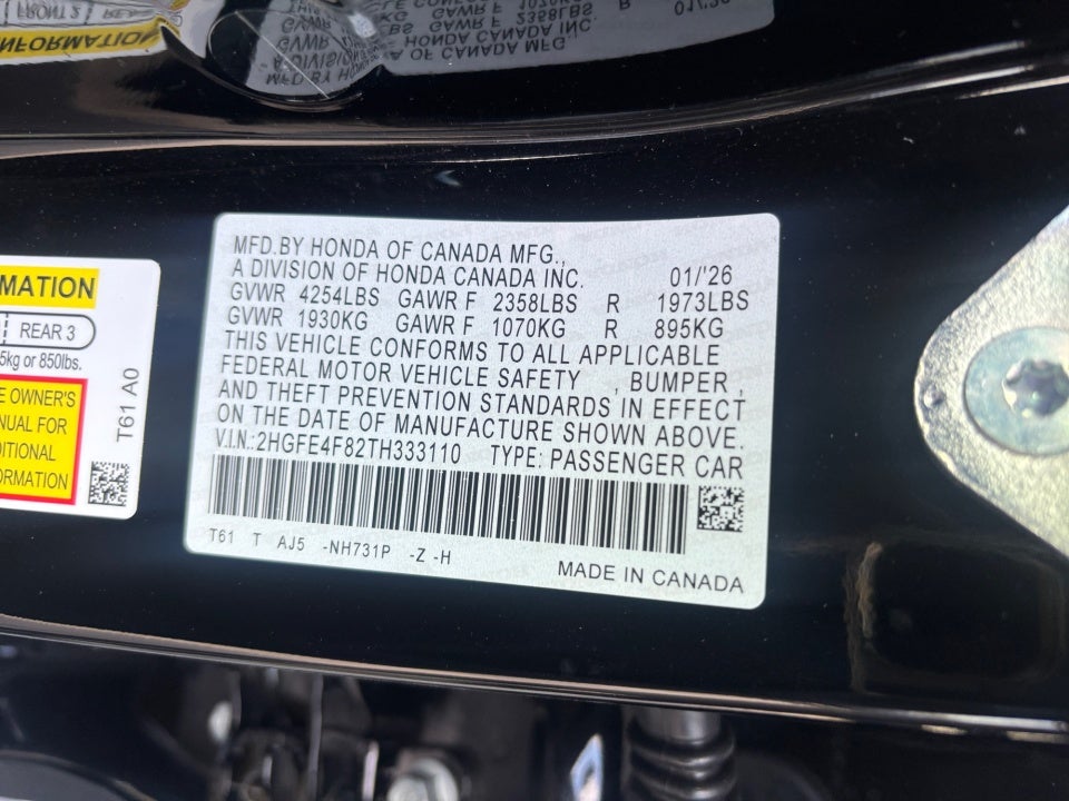 2026 Honda Civic Hybrid Sport