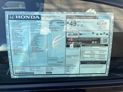 2026 Honda Civic Hybrid Sport
