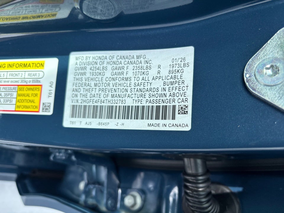 2026 Honda Civic Hybrid Sport