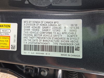 2026 Honda Civic Hybrid Sport