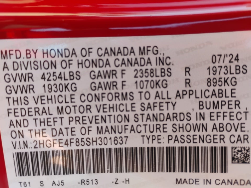 2025 Honda Civic Hybrid Sport Touring