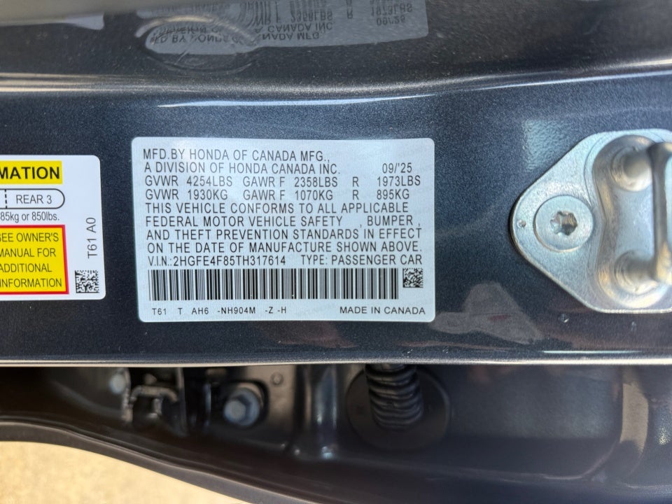 2026 Honda Civic Hybrid Sport