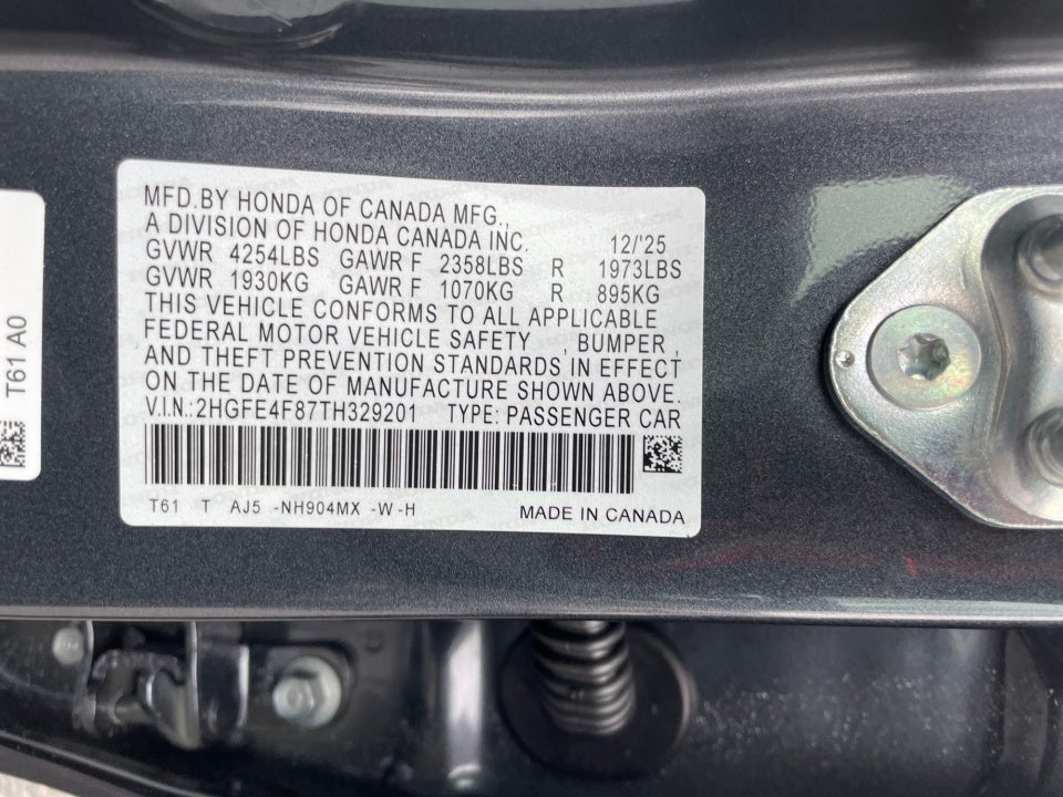 2026 Honda Civic Hybrid Sport