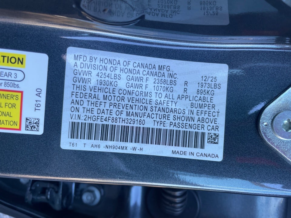 2026 Honda Civic Hybrid Sport