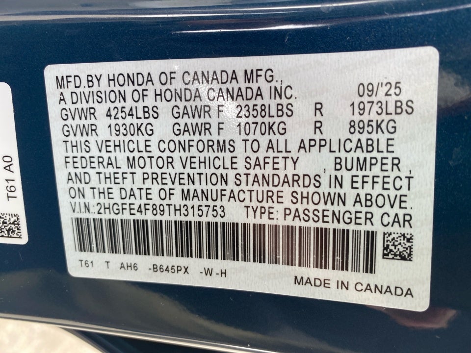 2026 Honda Civic Hybrid Sport