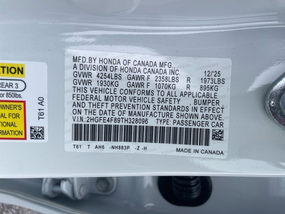 2026 Honda Civic Hybrid Sport