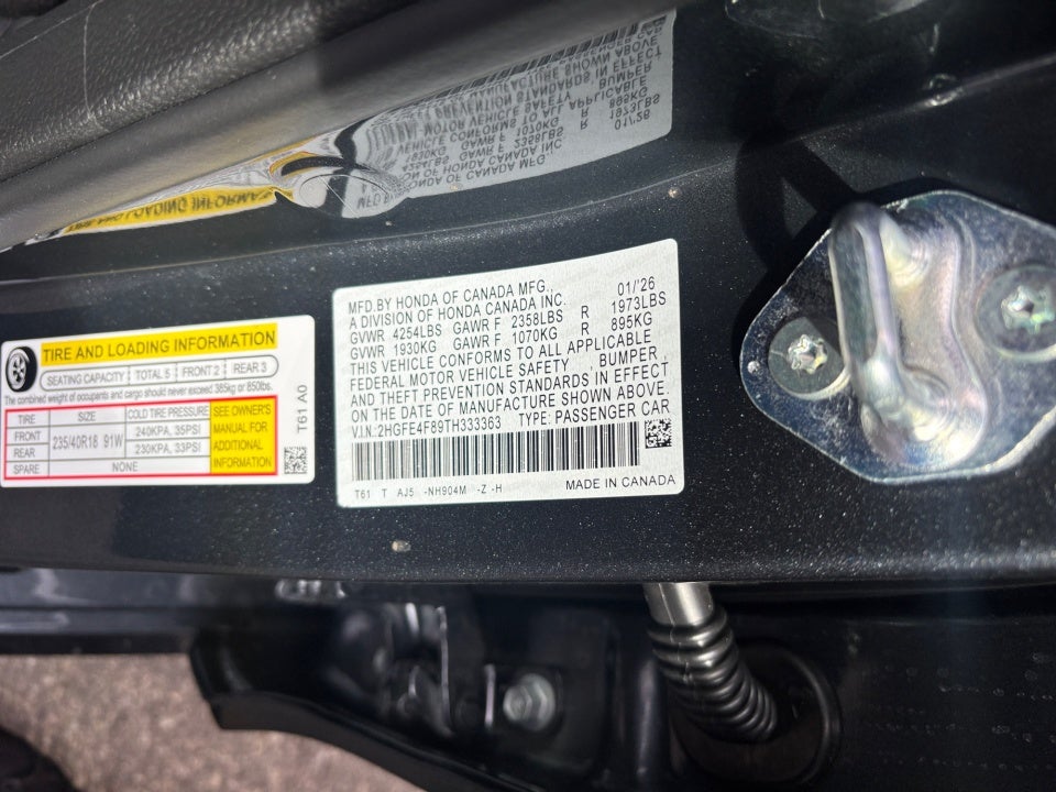 2026 Honda Civic Hybrid Sport