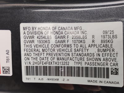 2026 Honda Civic Hybrid Sport Touring