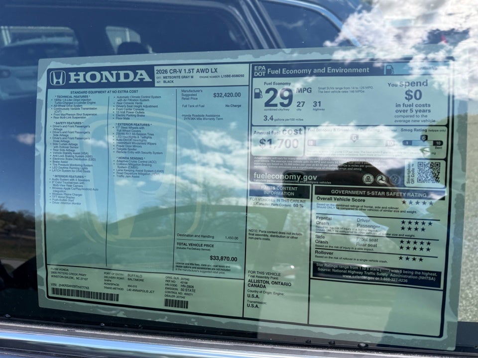 2026 Honda CR-V LX AWD