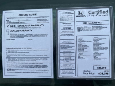 2021 Honda CR-V AWD LX