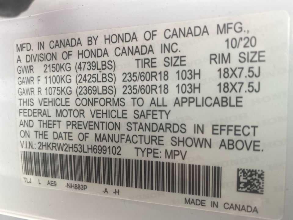 2020 Honda CR-V AWD EX