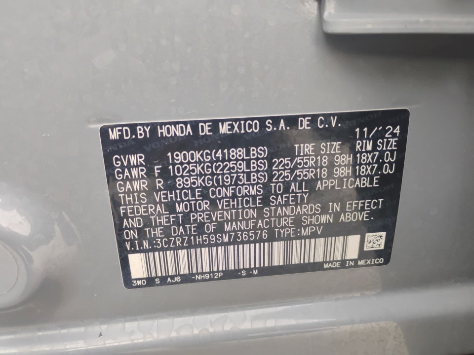 2025 Honda HR-V 2WD Sport