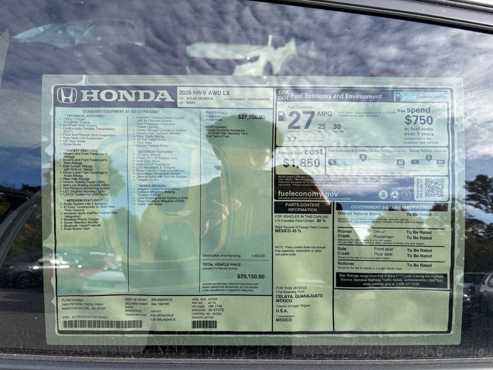 2026 Honda HR-V AWD LX