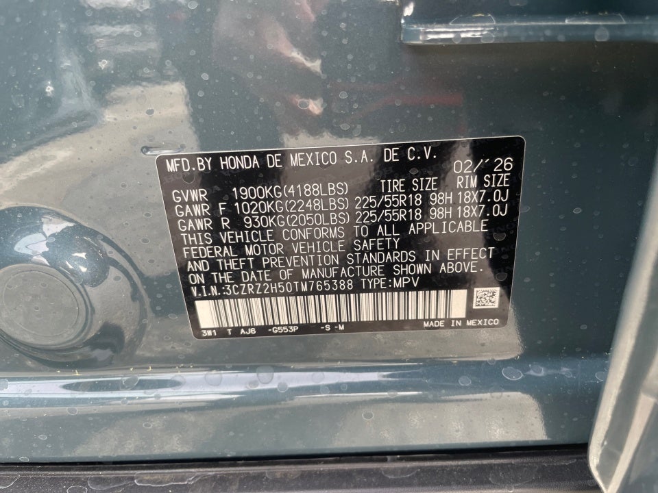 2026 Honda HR-V AWD Sport