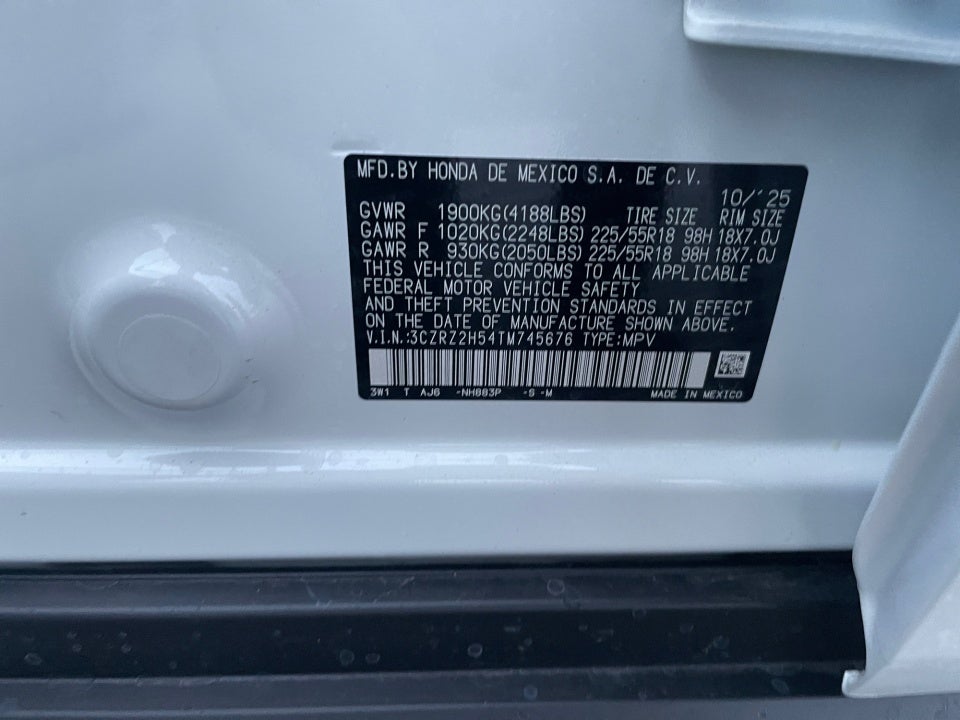 2026 Honda HR-V AWD Sport