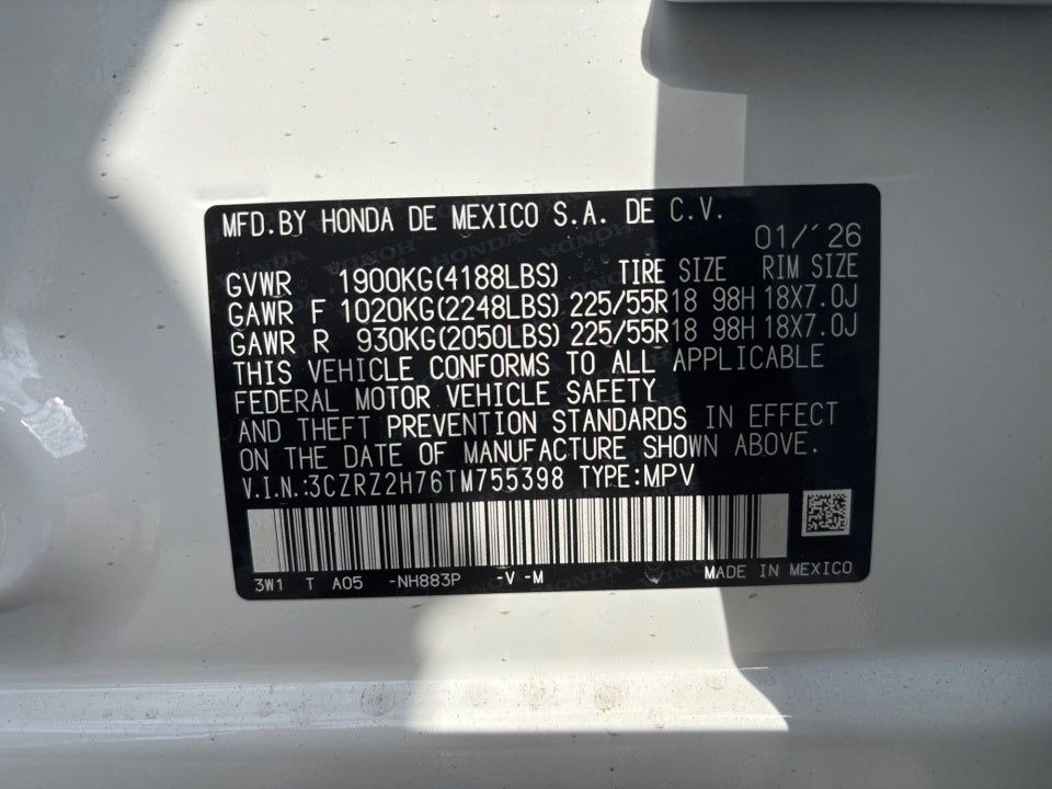 2026 Honda HR-V AWD EX-L