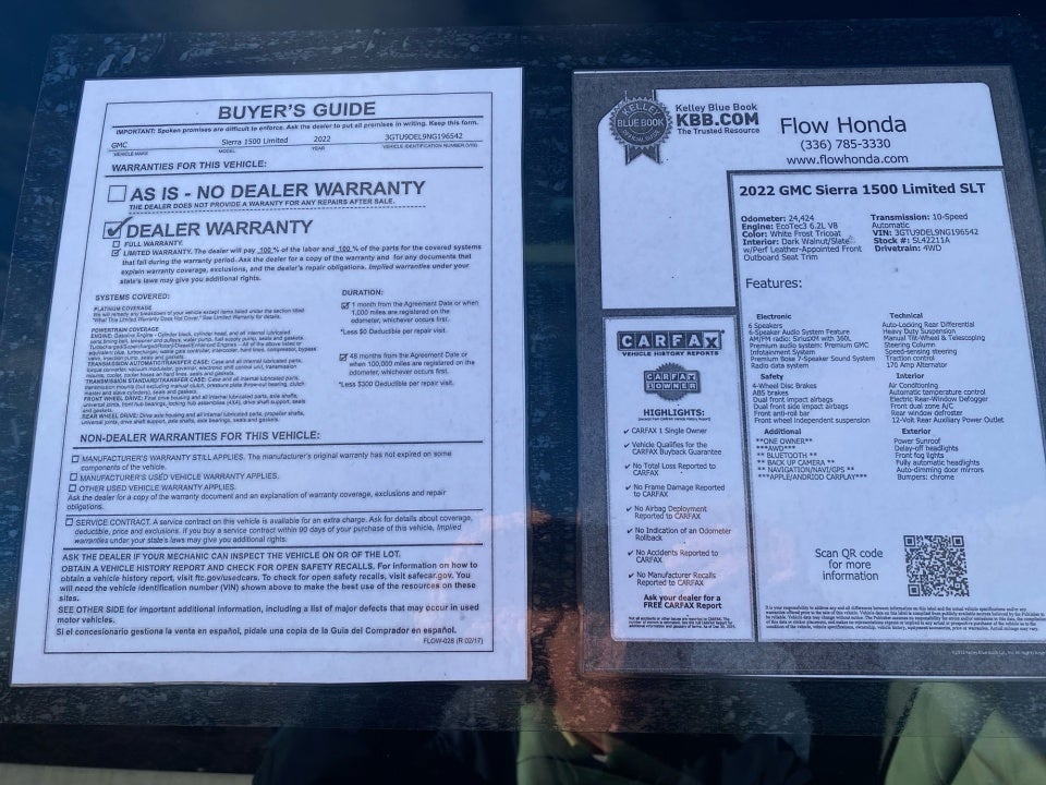 2022 GMC Sierra 1500 Limited 4WD Crew Cab Short Box SLT