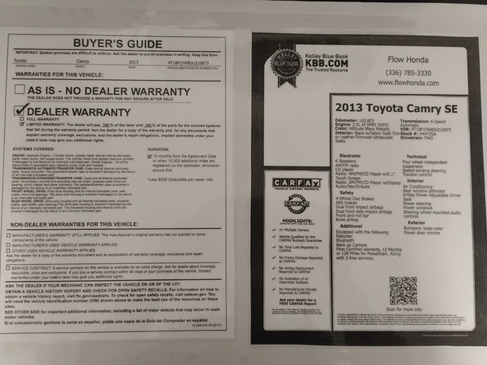 2013 Toyota Camry SE