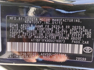 2013 Toyota Camry SE