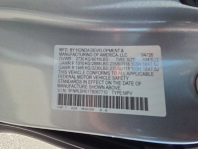 2026 Honda Odyssey EX-L