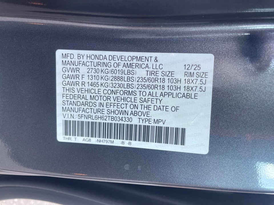 2026 Honda Odyssey EX-L