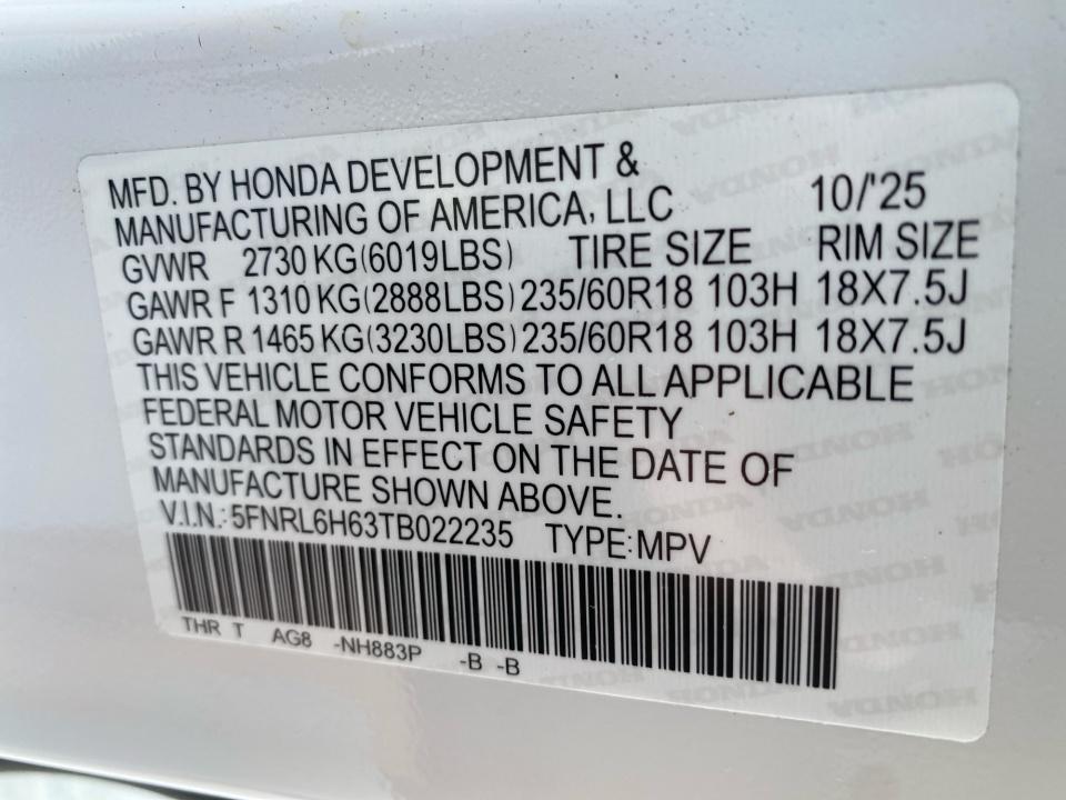 2026 Honda Odyssey EX-L