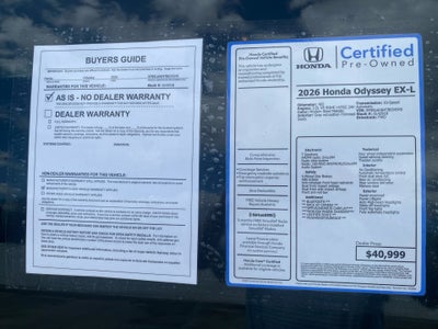 2026 Honda Odyssey EX-L