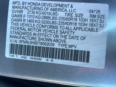2026 Honda Odyssey EX-L