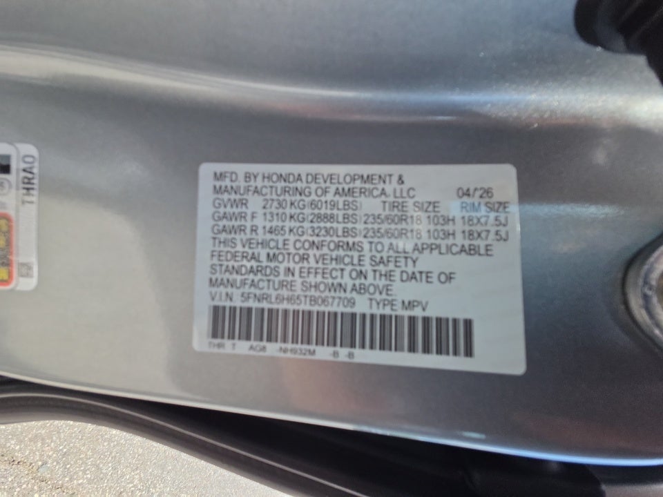 2026 Honda Odyssey EX-L