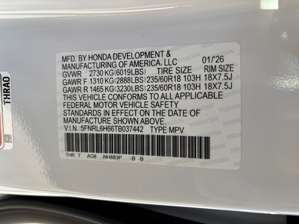 2026 Honda Odyssey EX-L