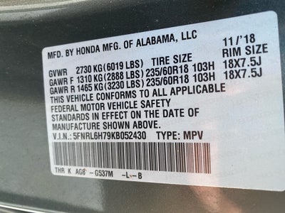 2019 Honda Odyssey EX-L