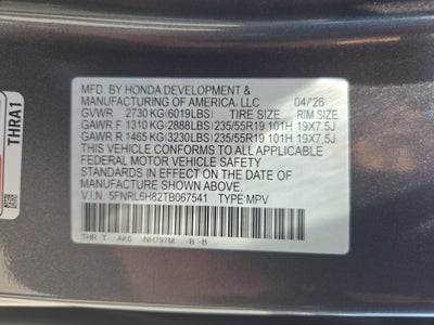 2026 Honda Odyssey Touring