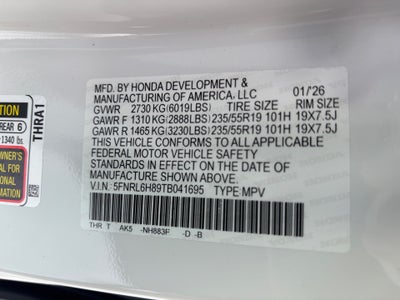 2026 Honda Odyssey Touring