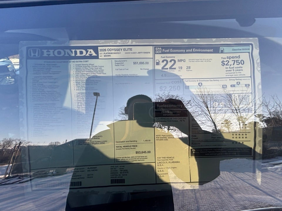 2026 Honda Odyssey Elite