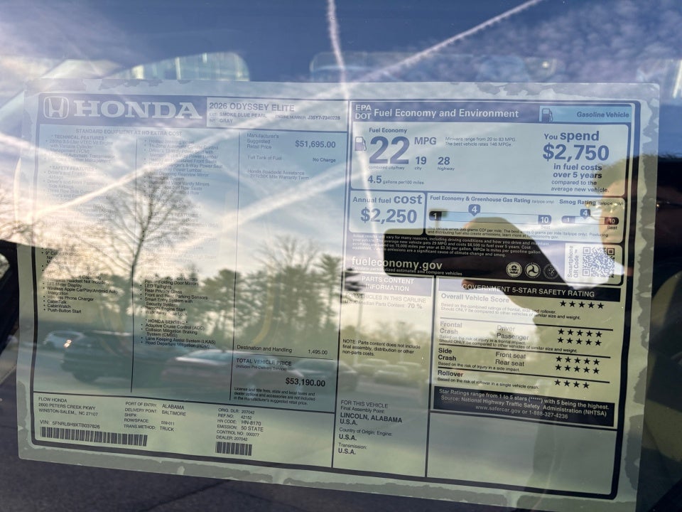 2026 Honda Odyssey Elite