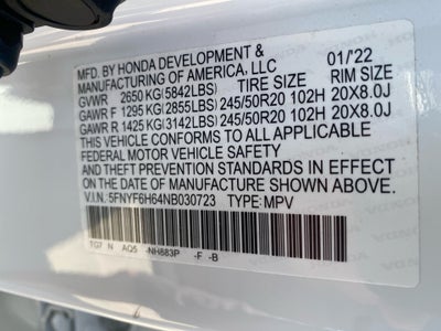 2022 Honda Pilot Touring 7-Passenger