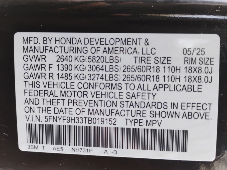 2026 Honda Passport RTL