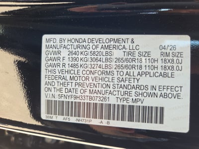 2026 Honda Passport AWD RTL