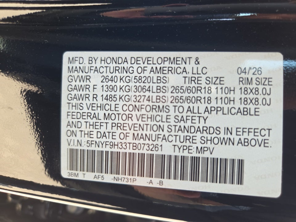 2026 Honda Passport AWD RTL