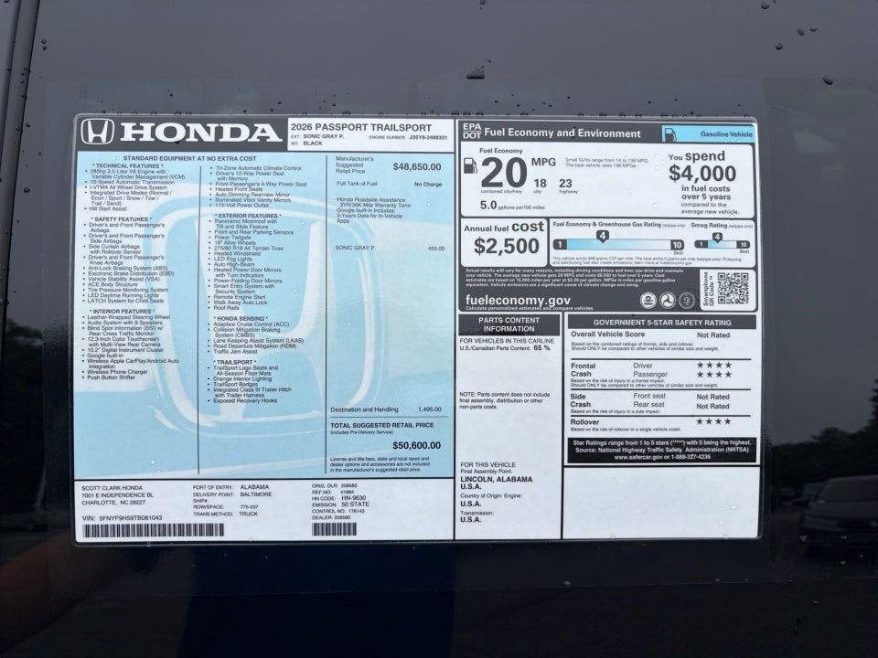 2026 Honda Passport TrailSport