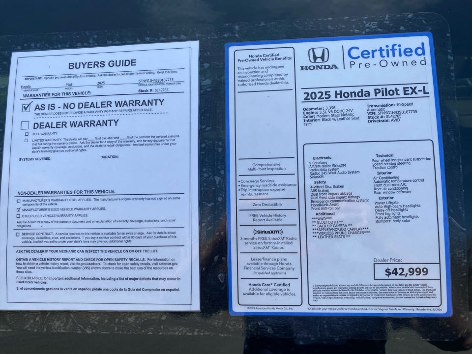 2025 Honda Pilot EX-L