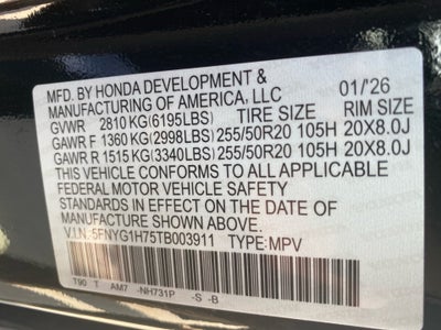 2026 Honda Pilot Touring